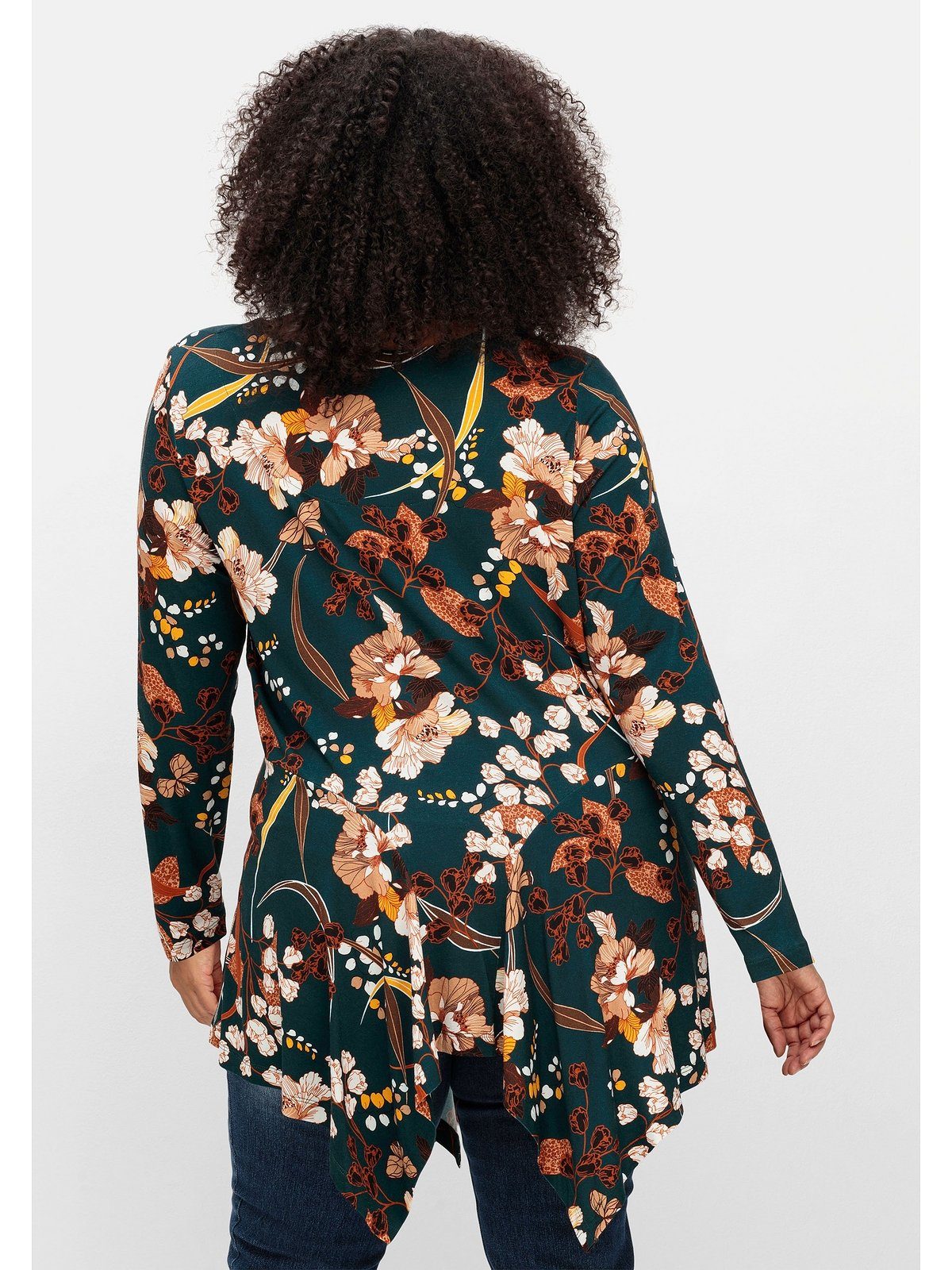 sheego by Browns floralem in Zipfelshirt mit Große A-Linie, Alloverdruck Größen Joe