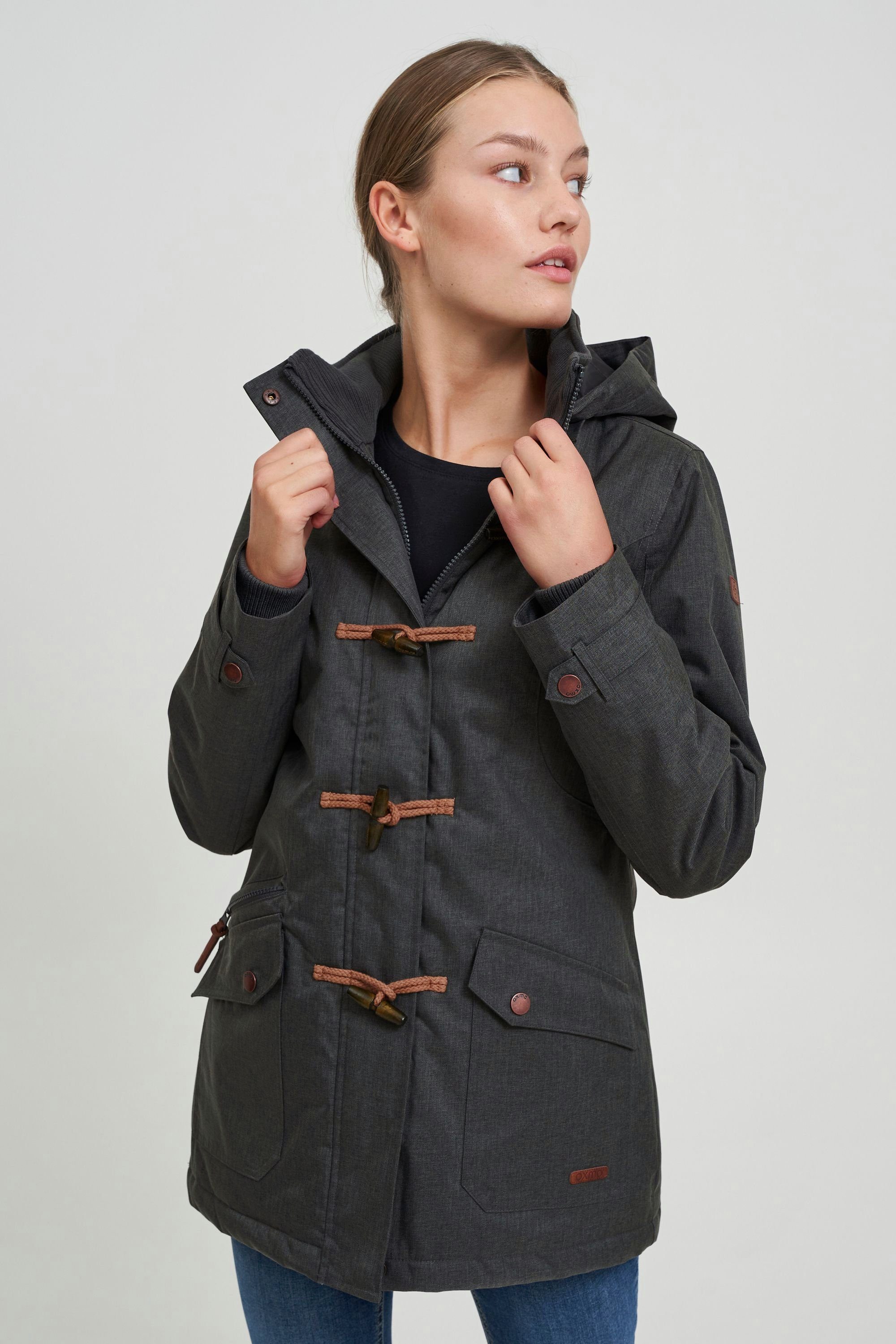 OXMO Parka OXBrooke warme Jacke mit abnehmbarer Kapuze DARK GREY (792890)