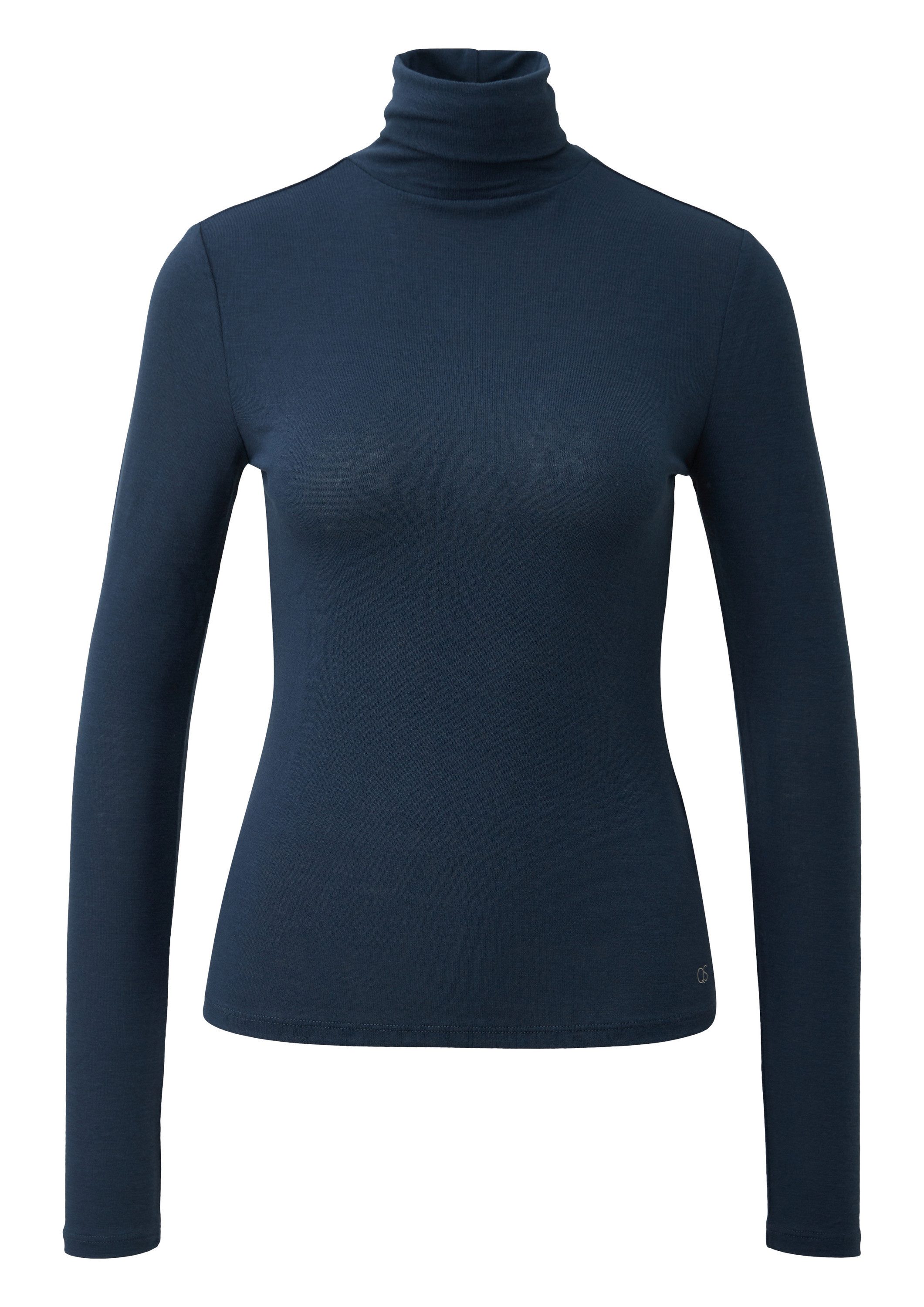 QS Langarmshirt T-Shirt Leicht transparentes Rollkragenshirt günstig online kaufen