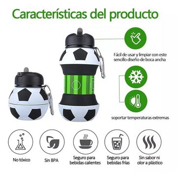 Avisto Trinkflasche Trinkflasche Faltbar Fußball Basketball Tennisball, BPA frei, auslaufsicher, bruchsicher, Geruchs- und Geschmacksneutral