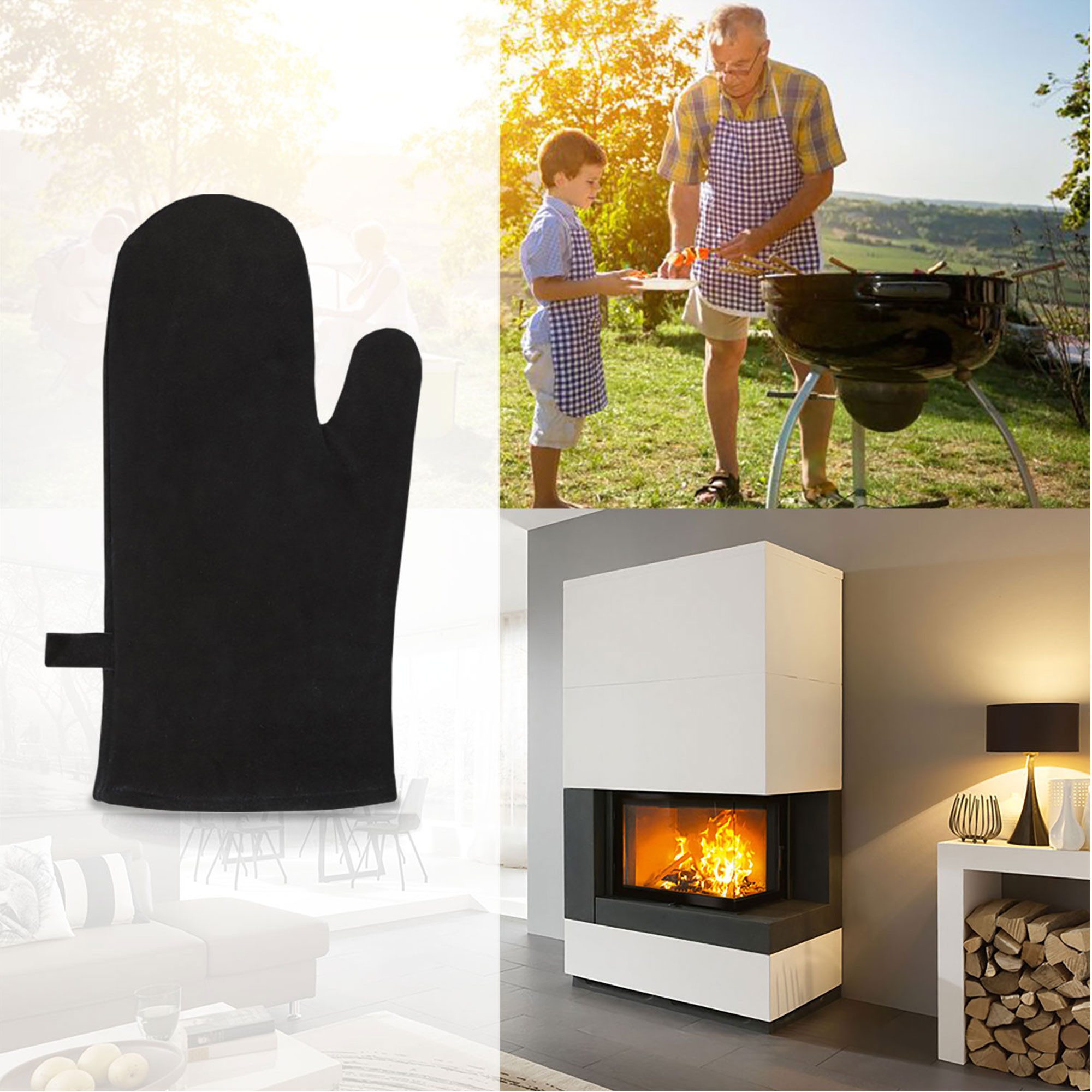 achilles Grillhandschuhe Grillhandschuh Kaminhandschuh mit Isolierung günstig online kaufen
