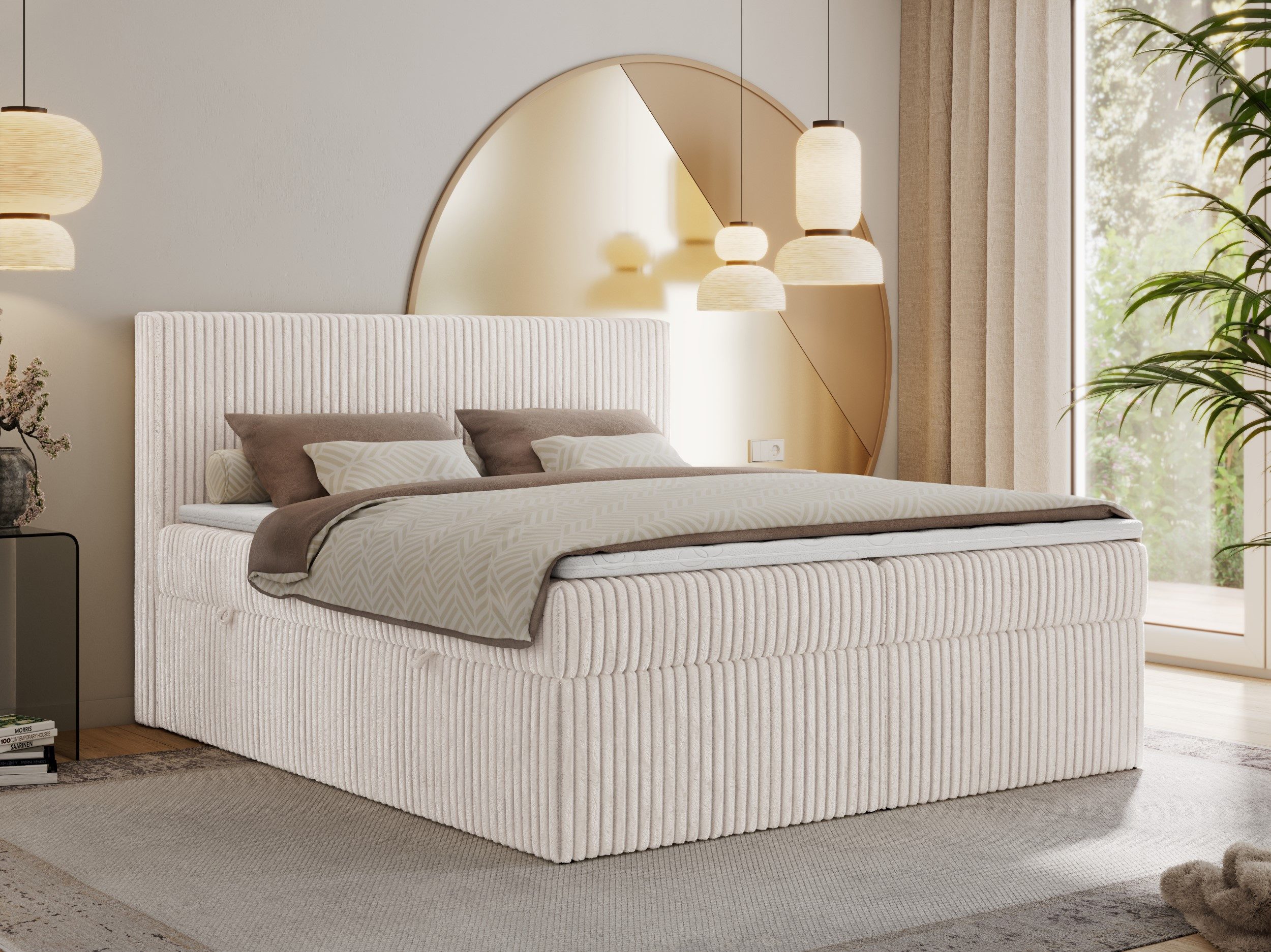 MKS MÖBEL Boxspringbett TILIANO (Packung, Set, Gepolstertes Kopfteil, Toppe günstig online kaufen