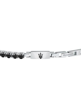 MASERATI Edelstahlarmband Maserati Herren-Armband Edelstahl Zirkonia