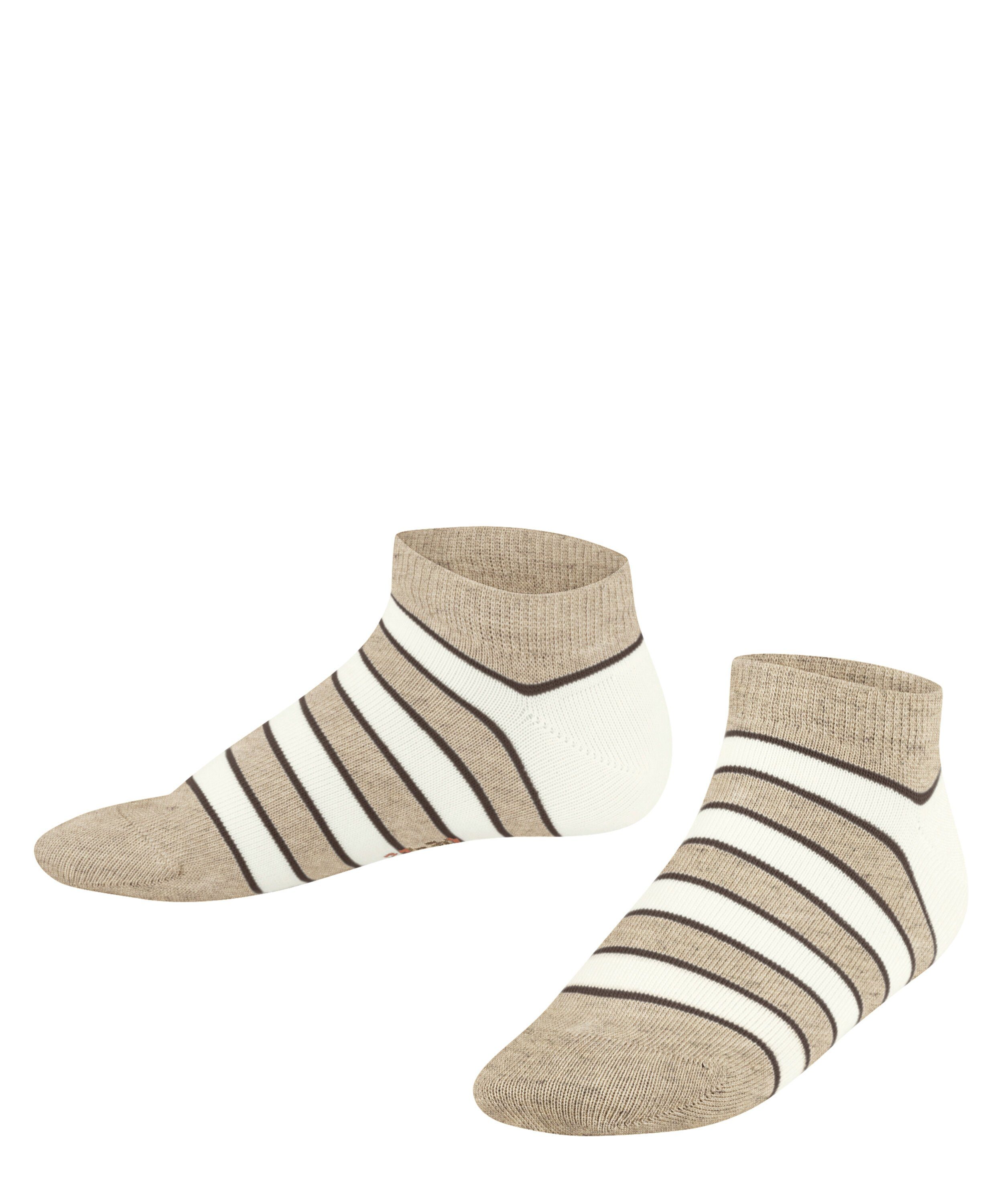 FALKE Sneakersocken Simple Stripes (1-Paar) mit nachhaltiger Baumwolle sand mel. (4650)