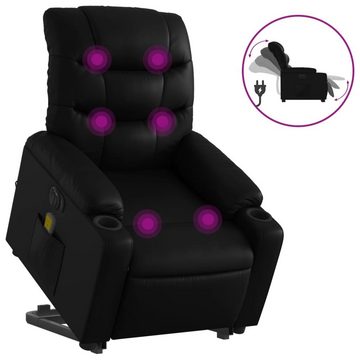 vidaXL Sessel Massagesessel mit Aufstehhilfe Elektrisch Schwarz Kunstleder (1-St)