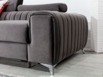 yourhouse24 Ecksofa Grayson Schlafsofa Wohnlandschaft Links Rechts Couch Bettkasten