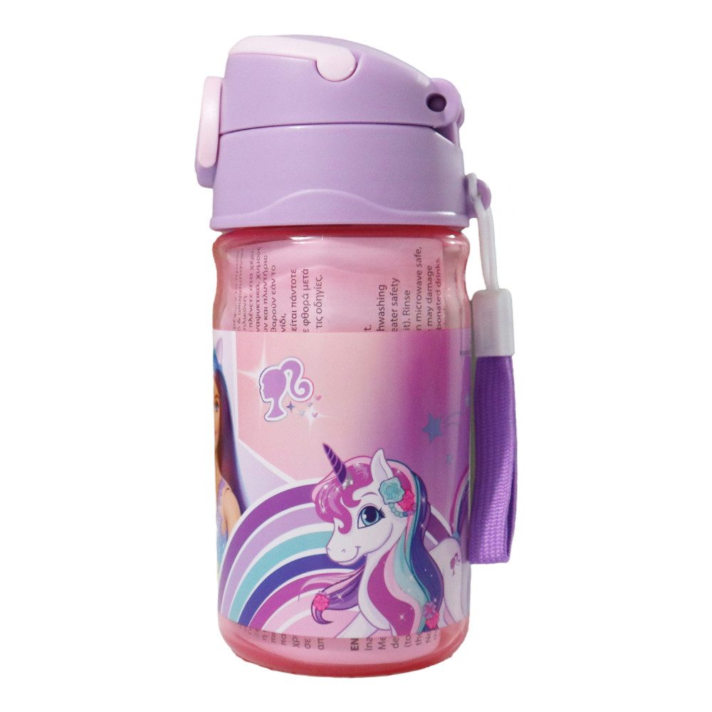 Barbie Trinkflasche Barbie Kinder Sport Wasserflasche Flasche Trinkhalm Griff 350 ml