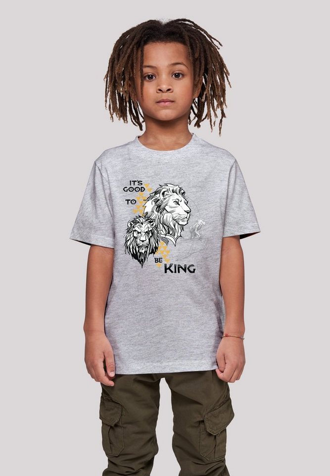 To It\'s Be King T-Shirt Tragekomfort Löwen Baumwollstoff Print, Sehr weicher hohem Disney der F4NT4STIC mit Movie Good König