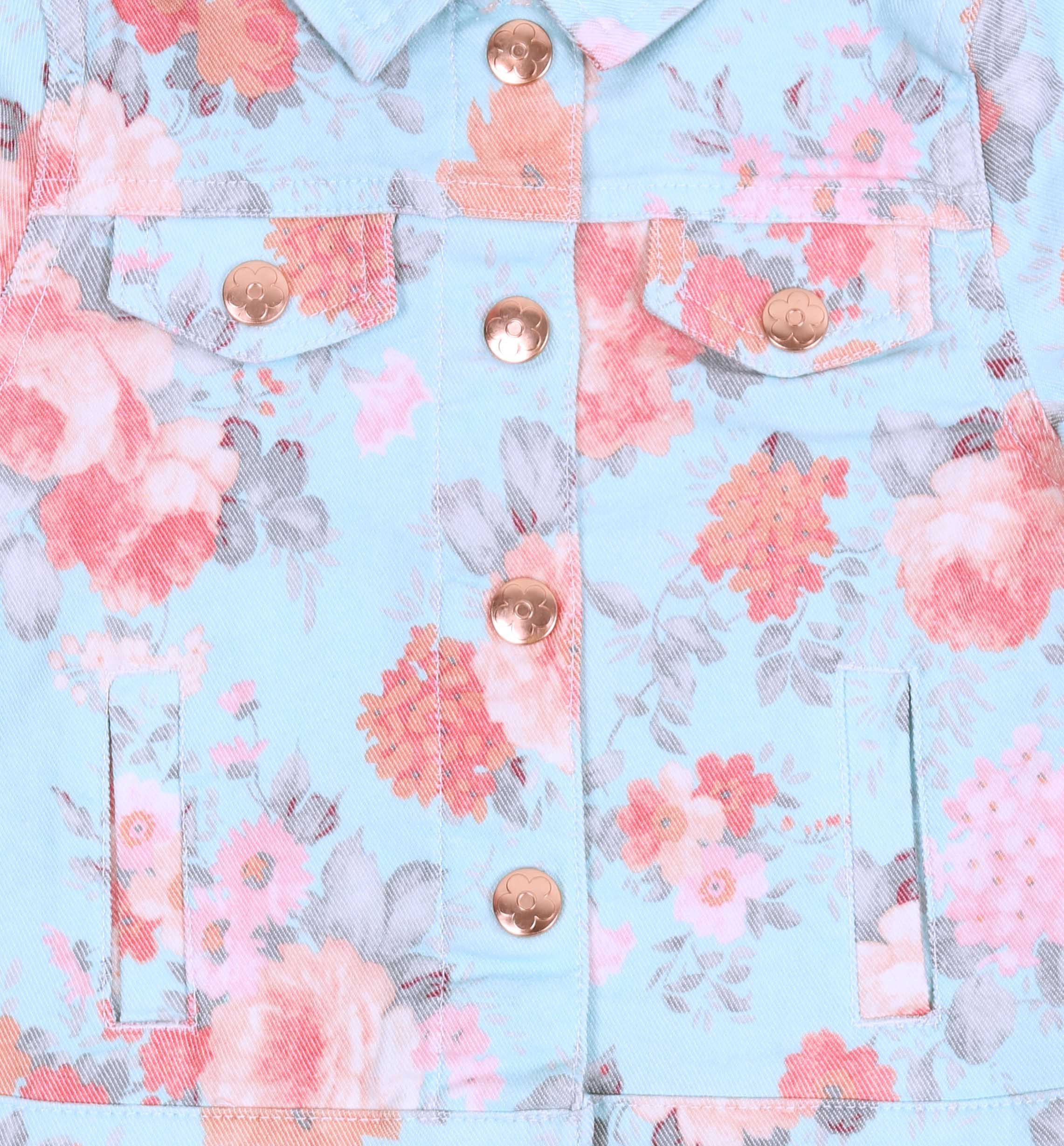 Denim Jeansjacke Jeansjacke mit Blumen gemustert Denim Co 2-3 Jahre