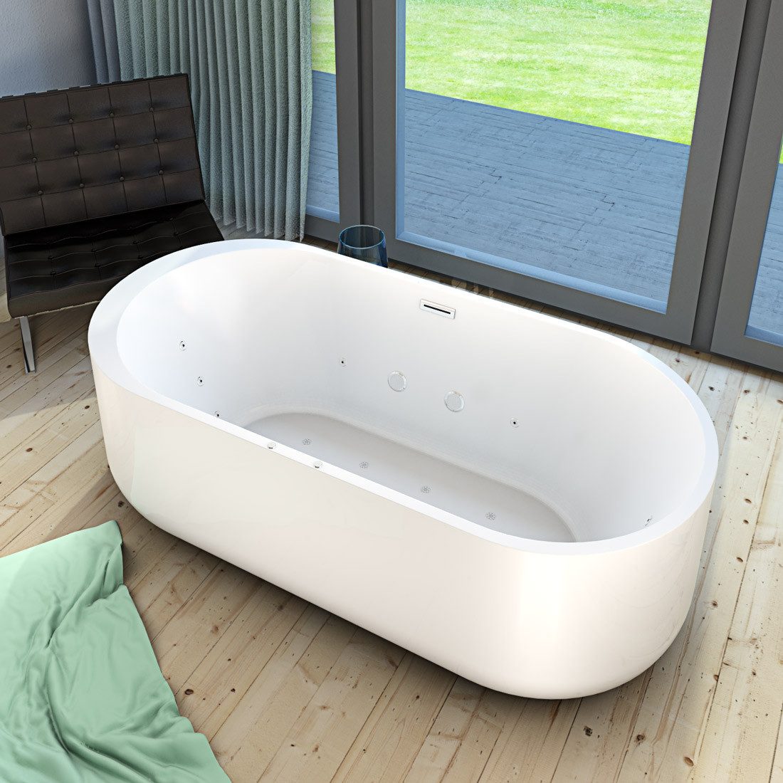 AcquaVapore Whirlpool-Badewanne freistehende Badewanne Wanne F26 günstig online kaufen