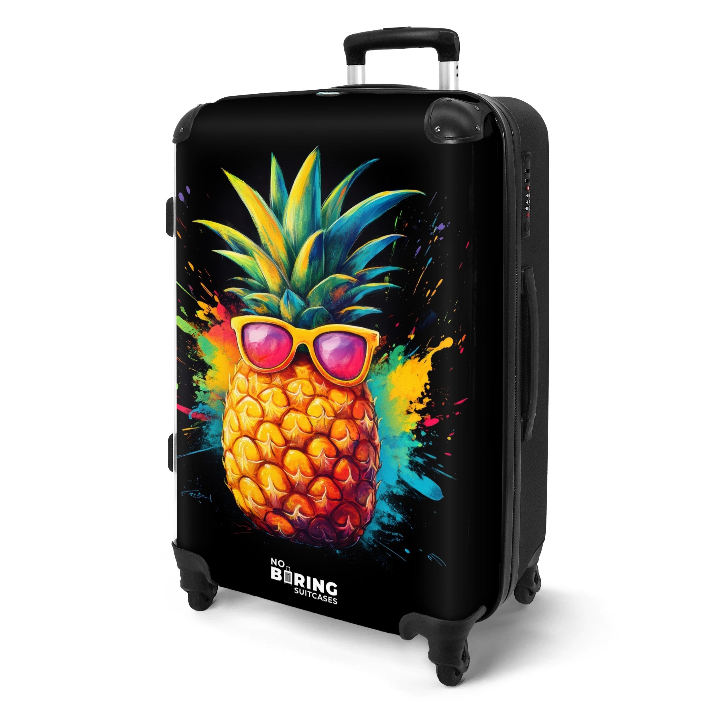 NoBoringSuitcases.com© Hartschalen-Trolley Sommerananas mit Sonnenbrille 67 günstig online kaufen