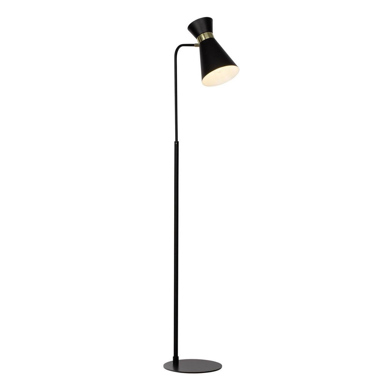 1x E27, g. Brilliant Goldy Stehlampe 1flg 28W, A60, Goldy, Standleuchte schwarz-matt/gold Lampe