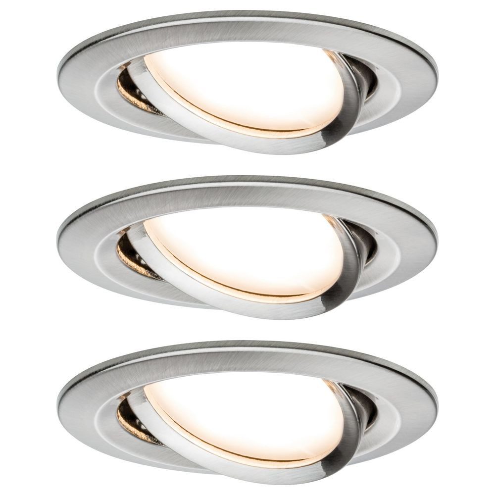 Paulmann Einbauleuchte Premium LED Einbauspot Slim Coin, schwenkbar, dimmbar, eisen, LED