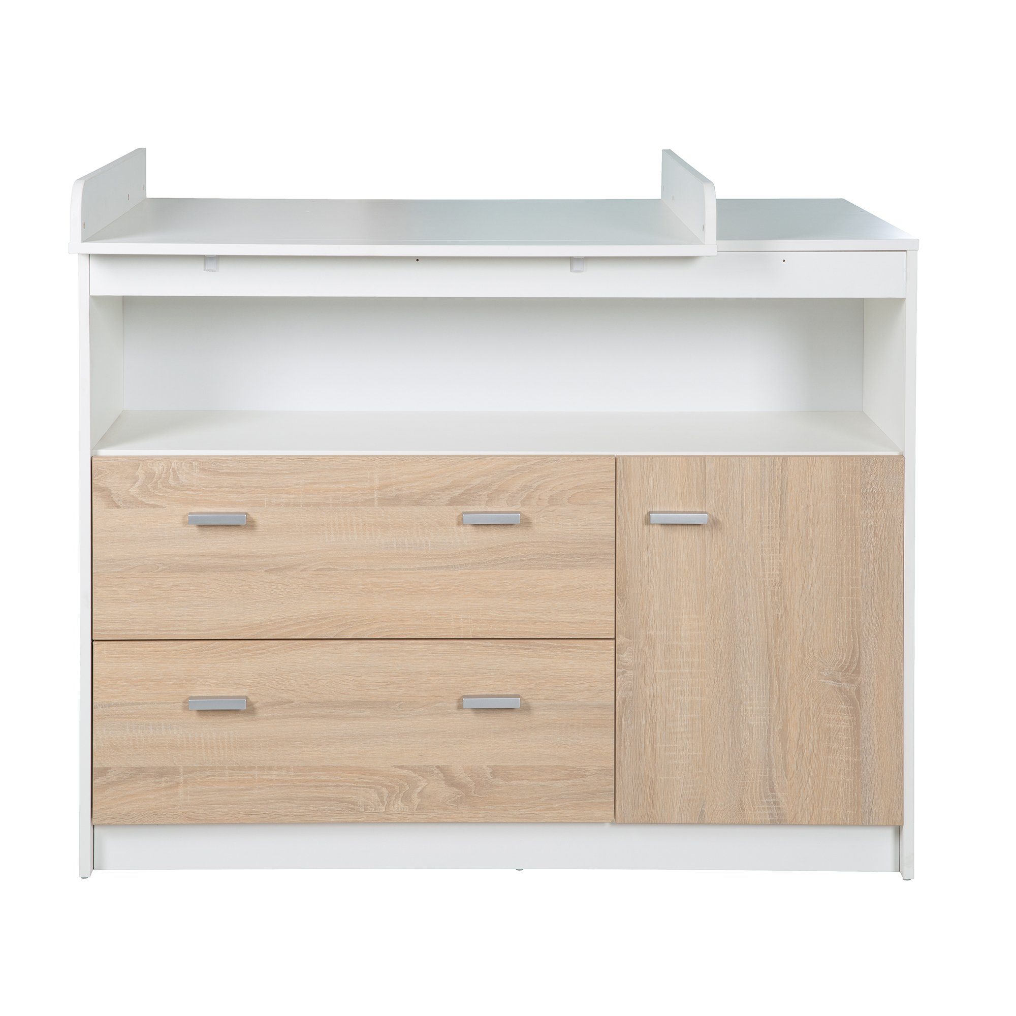 roba® Wickelkommode Gabriella, Wickeltisch mit Wickelansatz & 2 Schubläden, Wickelhöhe: 90cm