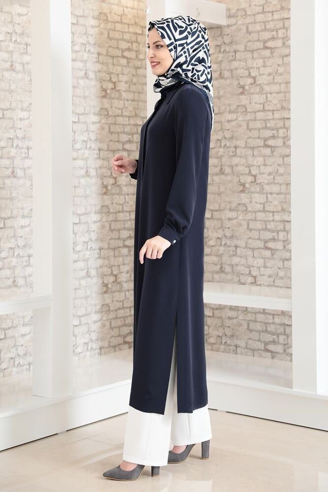 fashionshowcase Longtunika Langärmlige Damen Tunika Modest Fashion, Hijab geeignet