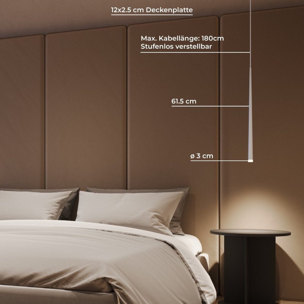 Neona LED Deckenleuchte HADES - Elegante tropfenförmige LED-Pendelleuchte, LED fest integriert, Warmweiß – Bild 5 von 5
