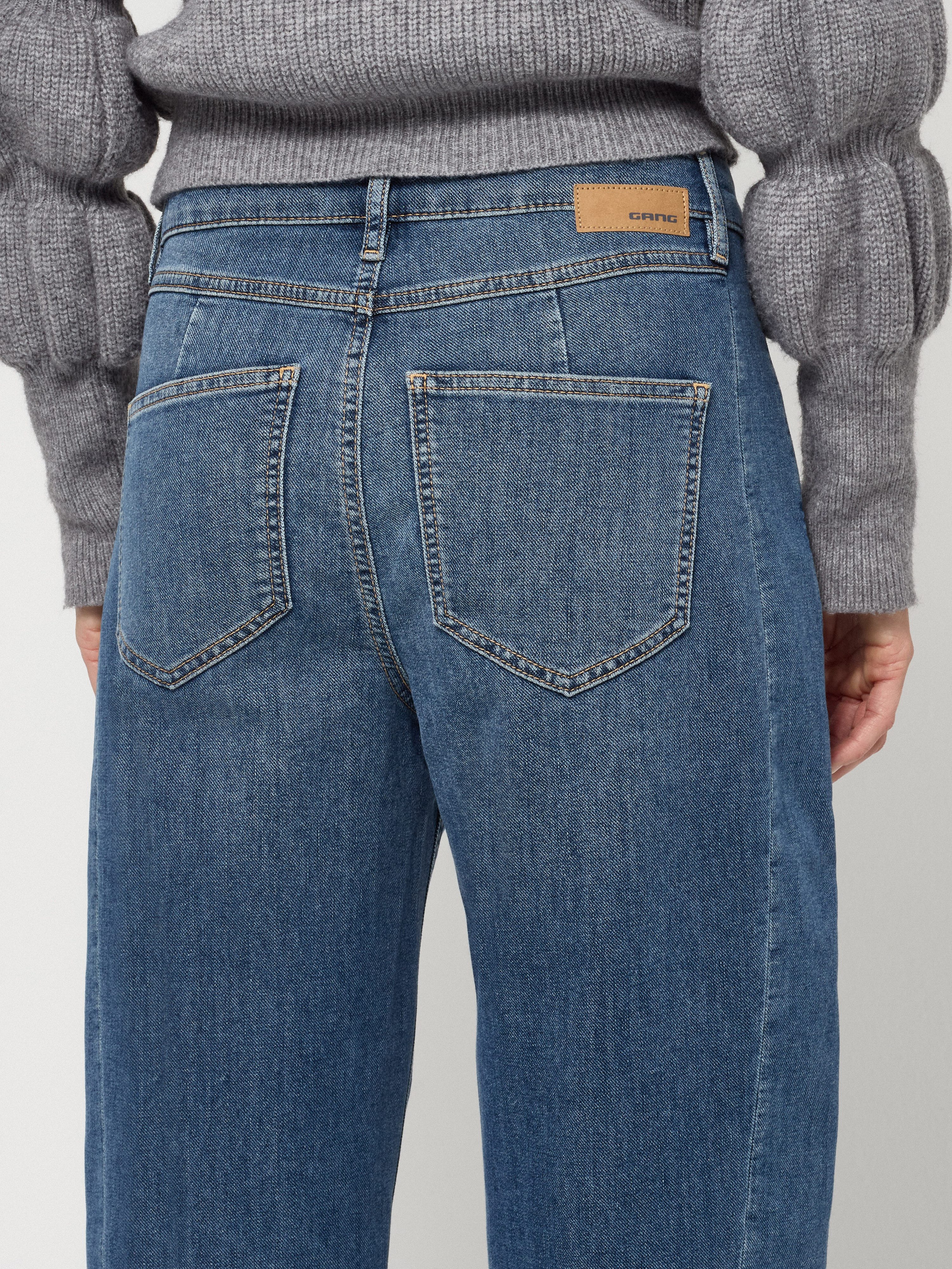 GANG 5-Pocket-Jeans 94BLAKE mit eingesetztem Seitenstreifen, cropped – Bild 4 von 5