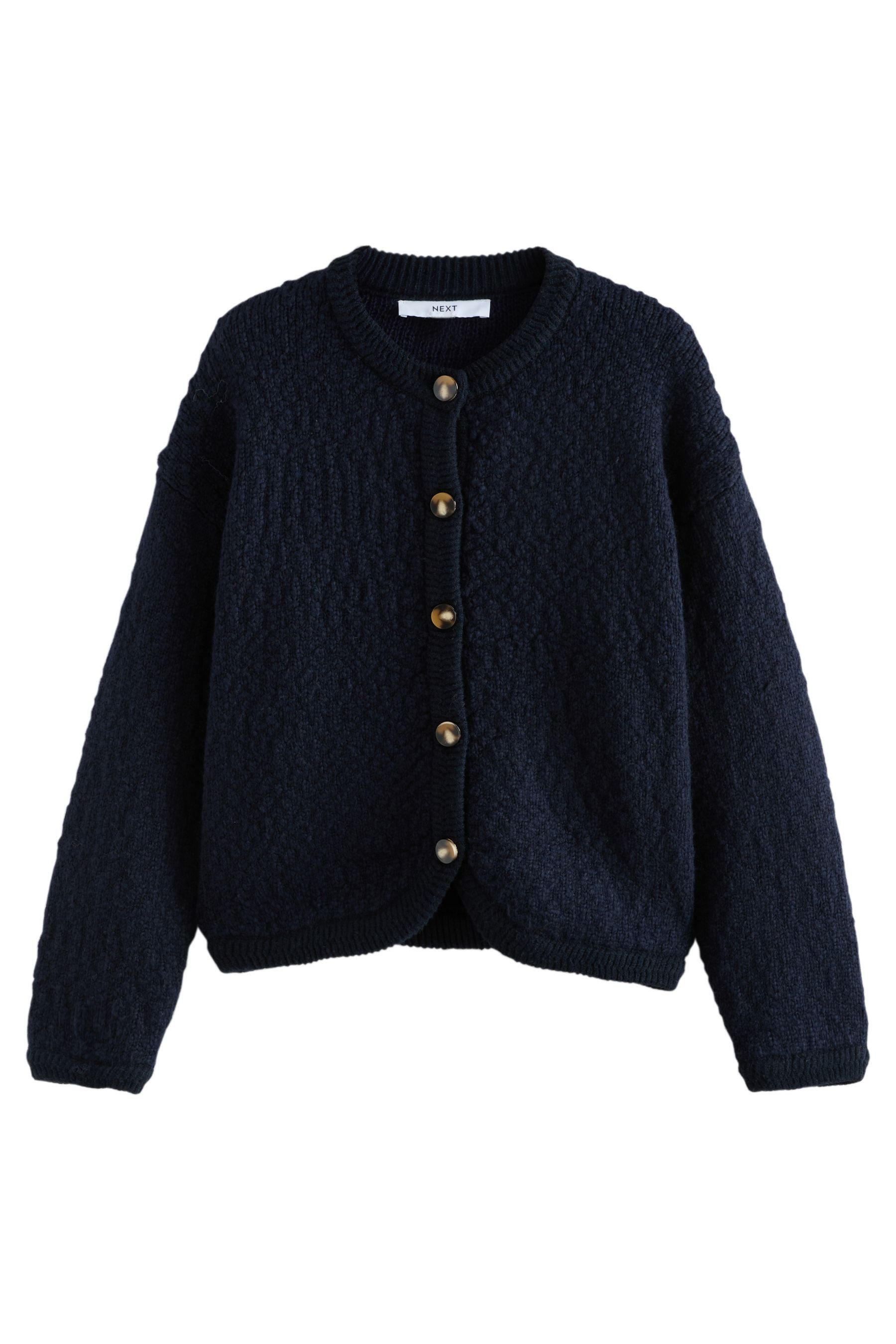 Strickjacke Strukturierte, gestrickte Jacke mit Wollanteil