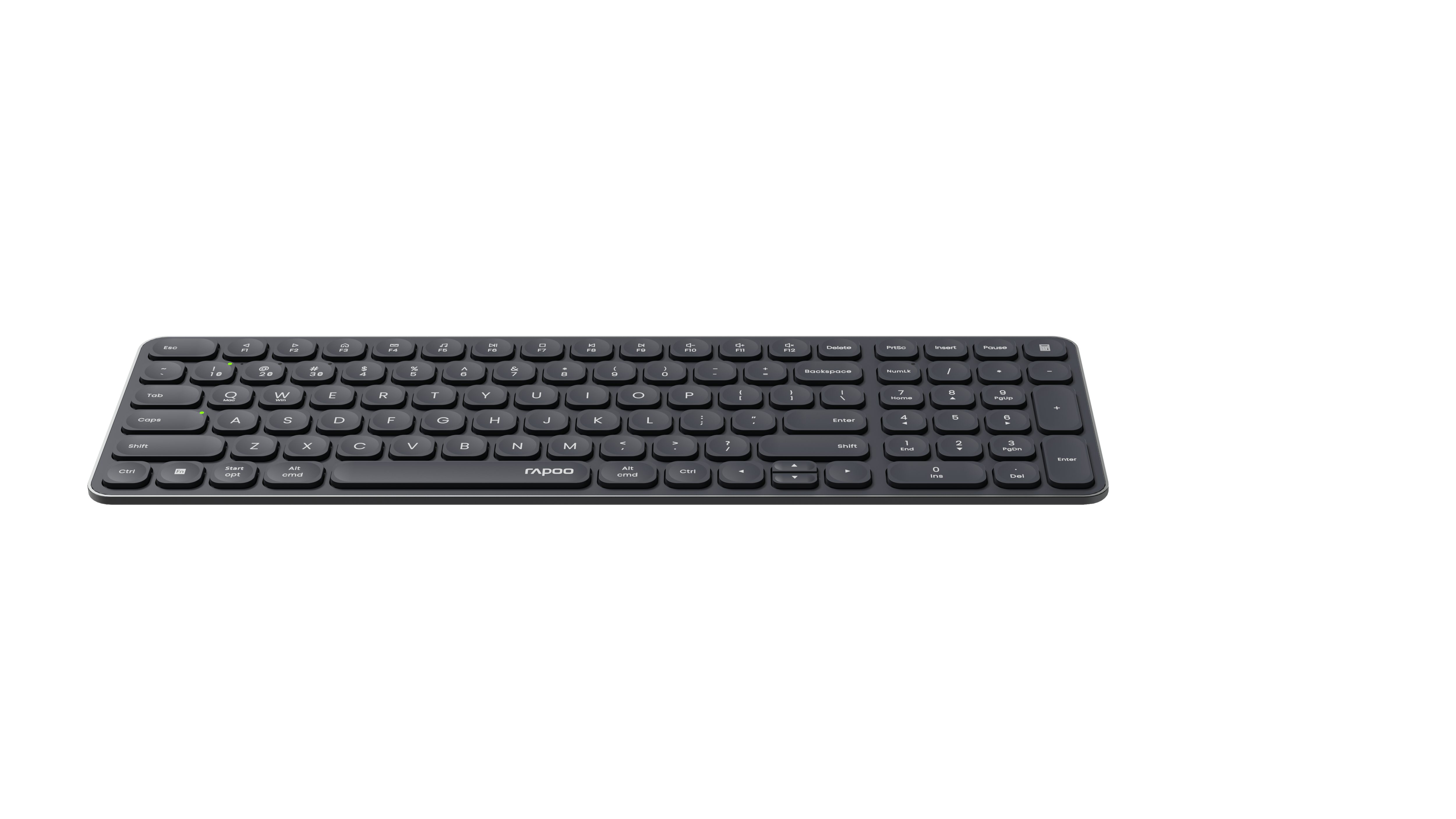 Rapoo E9310M, Kabellose, ultraflache Multi-Mode-Tastatur, QWERTZ Ultra-Slim-Bluetooth-Tastatur