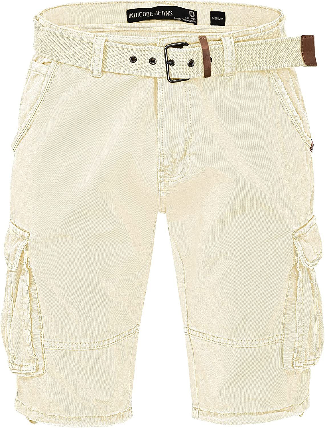 Indicode Cargoshorts Kjeld Herrencargoshorts mit 6 Taschen