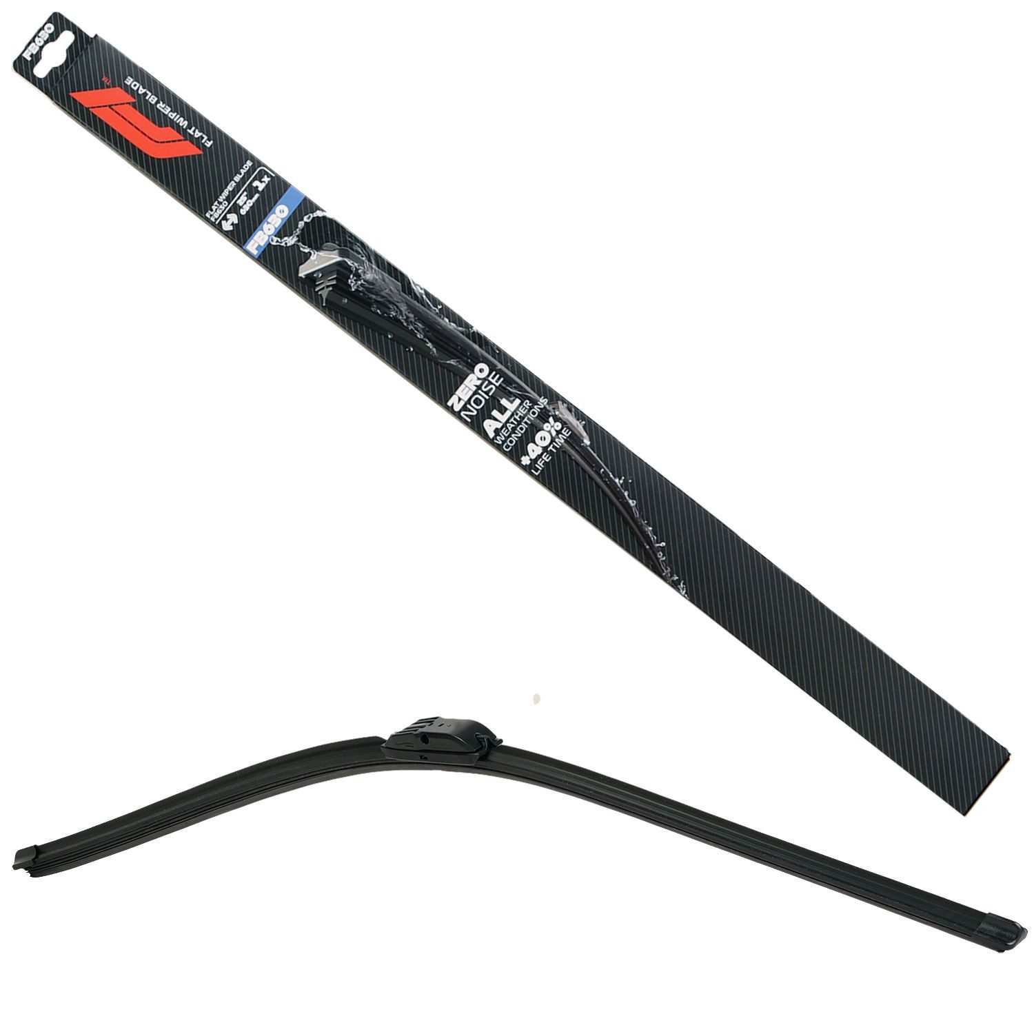 Formula 1 Scheibenwischblätter F1 FB630 Wischerblatt 630mm Scheibenwischer, vorne, (Packung), 25" Flachbalkenwischer Spoiler Multi Adapter-System Fahrer Beifahrer