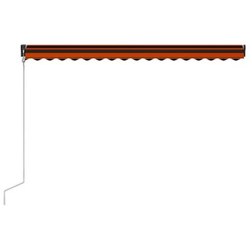 furnicato Markise Automatisch Einziehbare 450×300 cm Orange und Braun
