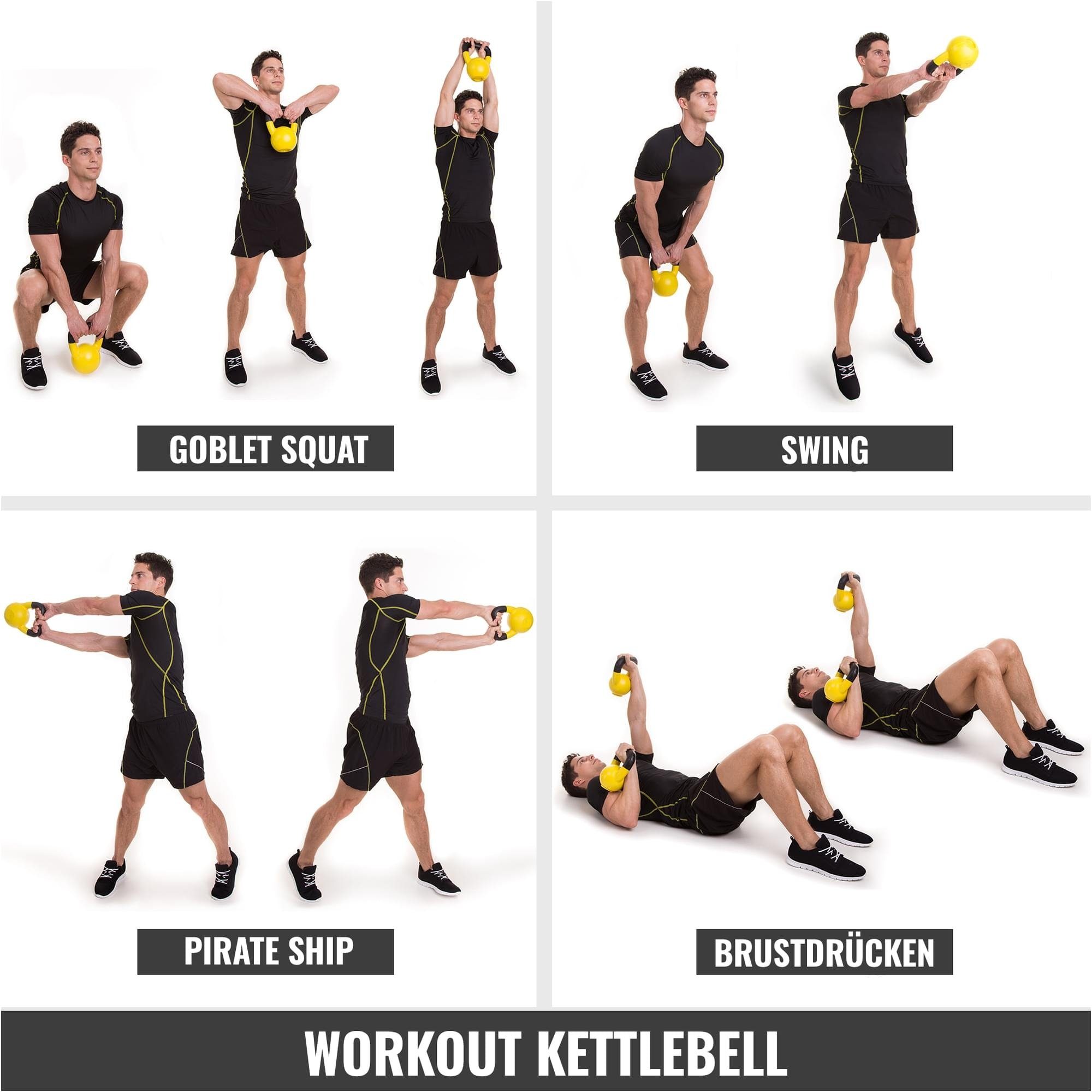GORILLA SPORTS Kettlebell Kettlebell aus Kunststoff 2-20 KG