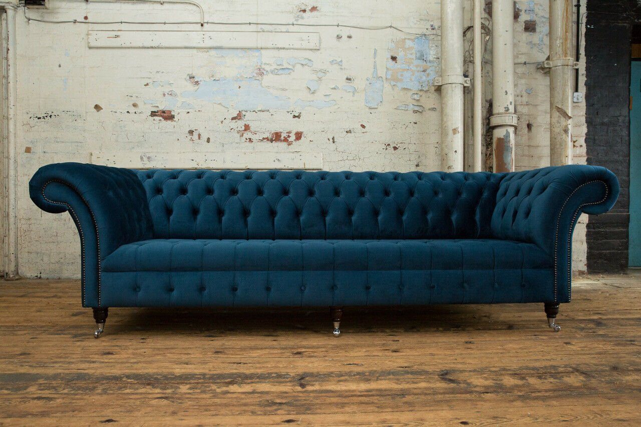 Chesterfield-Sofa, cm Couch JVmoebel 265 Sofa Design Chesterfield Sofa Sitzer 4