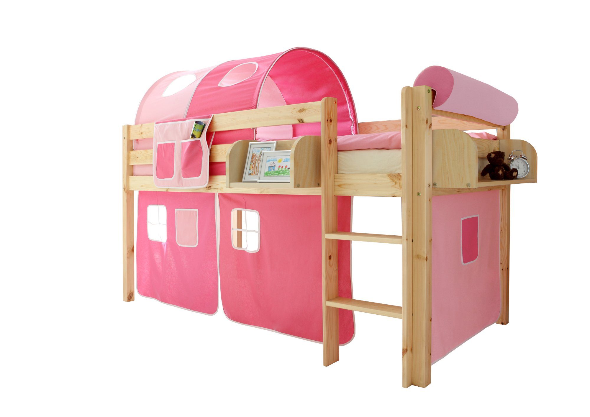 Hochbett Hochbett "Malte" Kiefer Natur Classic