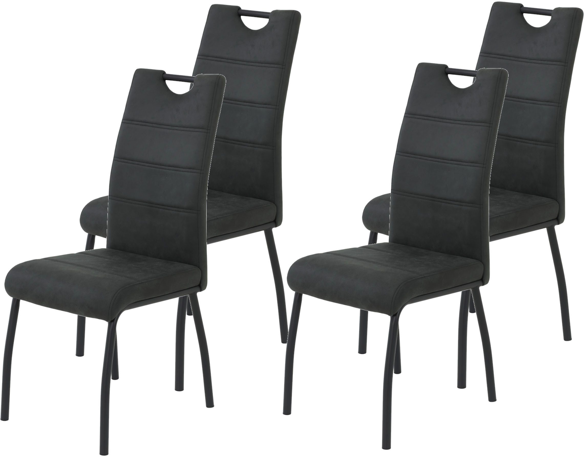 HELA 4-Fußstuhl PETRA (Set, 4 St), Vierfußstuhl, Vintage Optik, mit Griff, günstig online kaufen