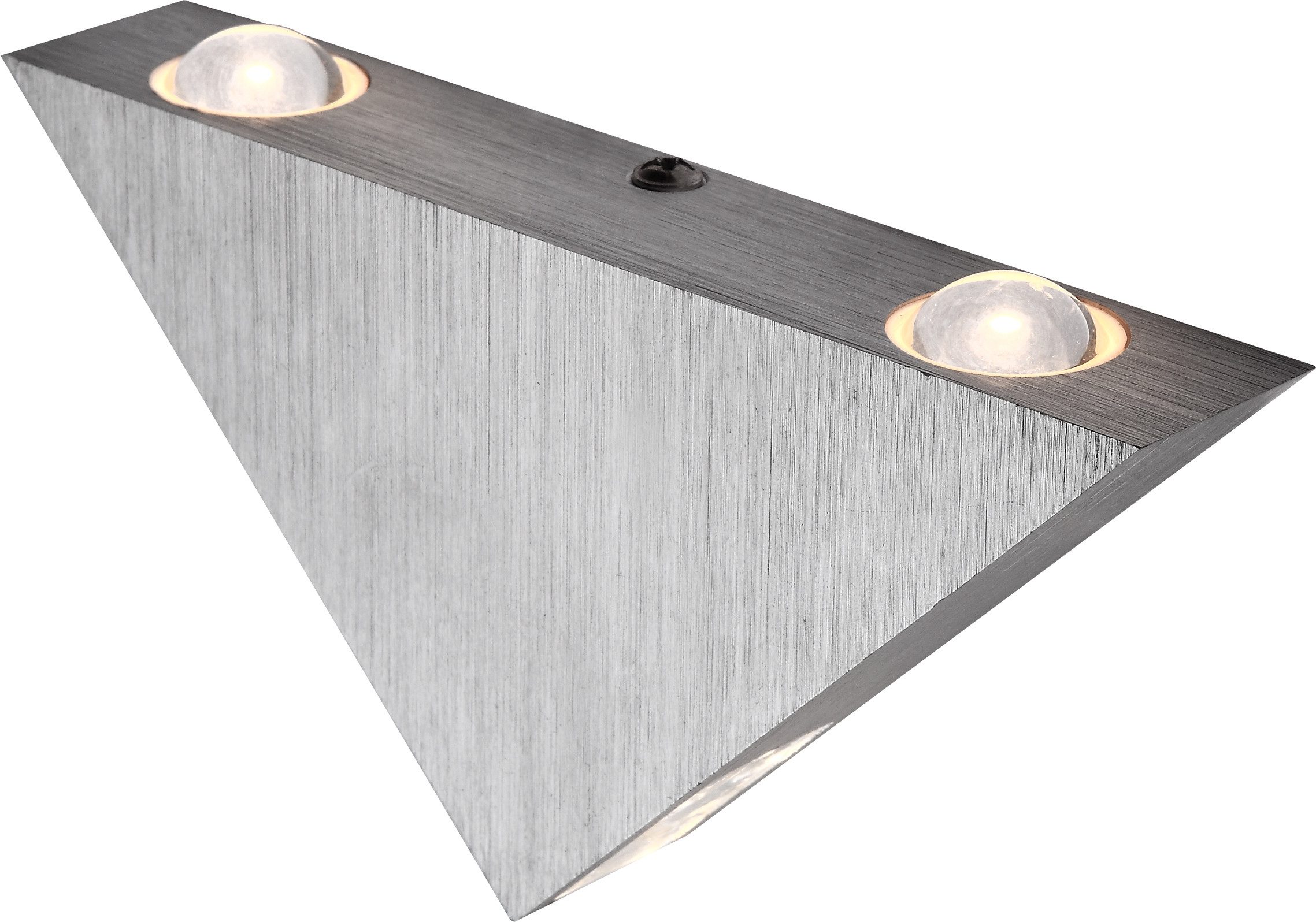 GLOBO LIGHTING LED Wandleuchte GORDON, LED fest integriert, Warmweiß, Wandlampe/Dreieck/Aluminium/Wohnzimmer/Flur/3000K