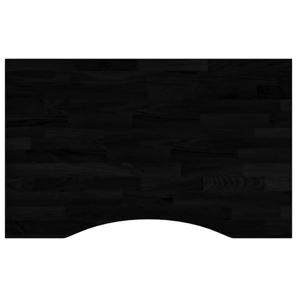 vidaXL Tischplatte Schreibtischplatte Dunkelbraun 80x50x2,5 cm Massivholz Eiche (1 St)