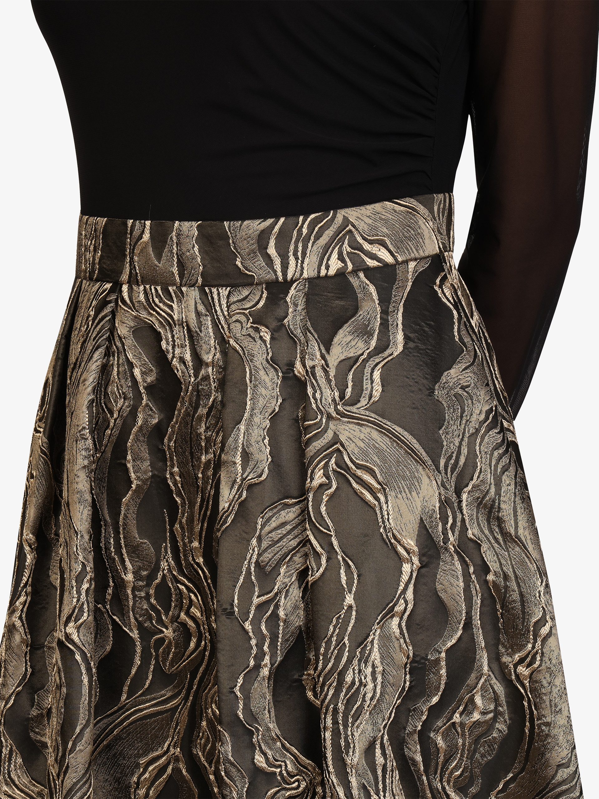 Kraimod Cocktailkleid mit gemustertem A-Linien-Rock – Bild 4 von 5