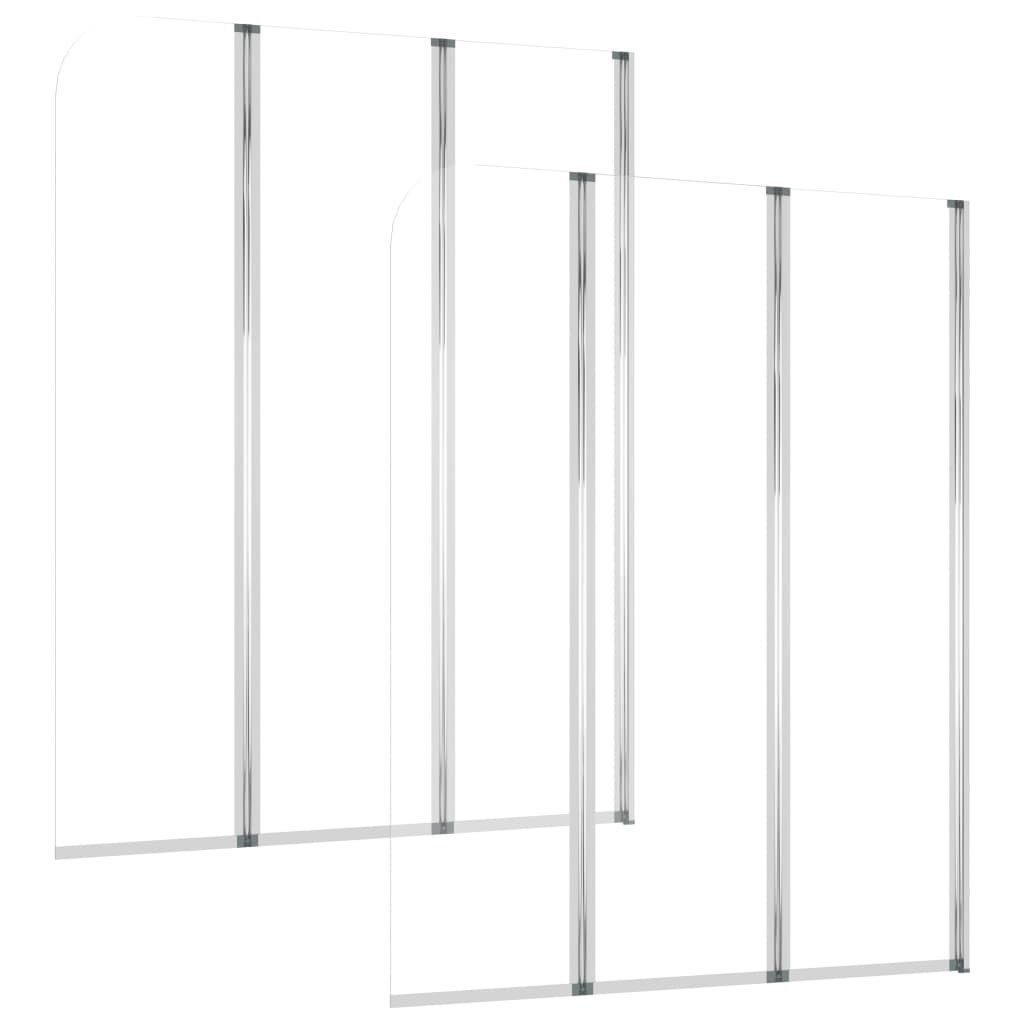 vidaXL Duschwand Duschabtrennungen 2 Stk. 104x130 cm Hartglas Transparent