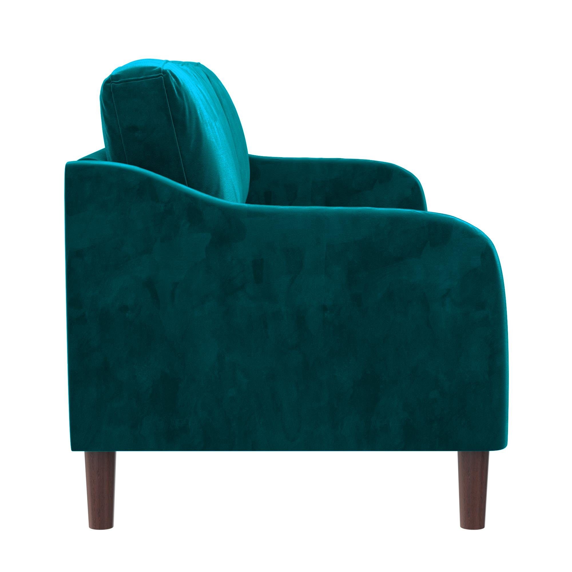 loft24 Marbella, Samtoptik, cm Länge in Sofa grün Bezug 3-Sitzer, Couch, 188
