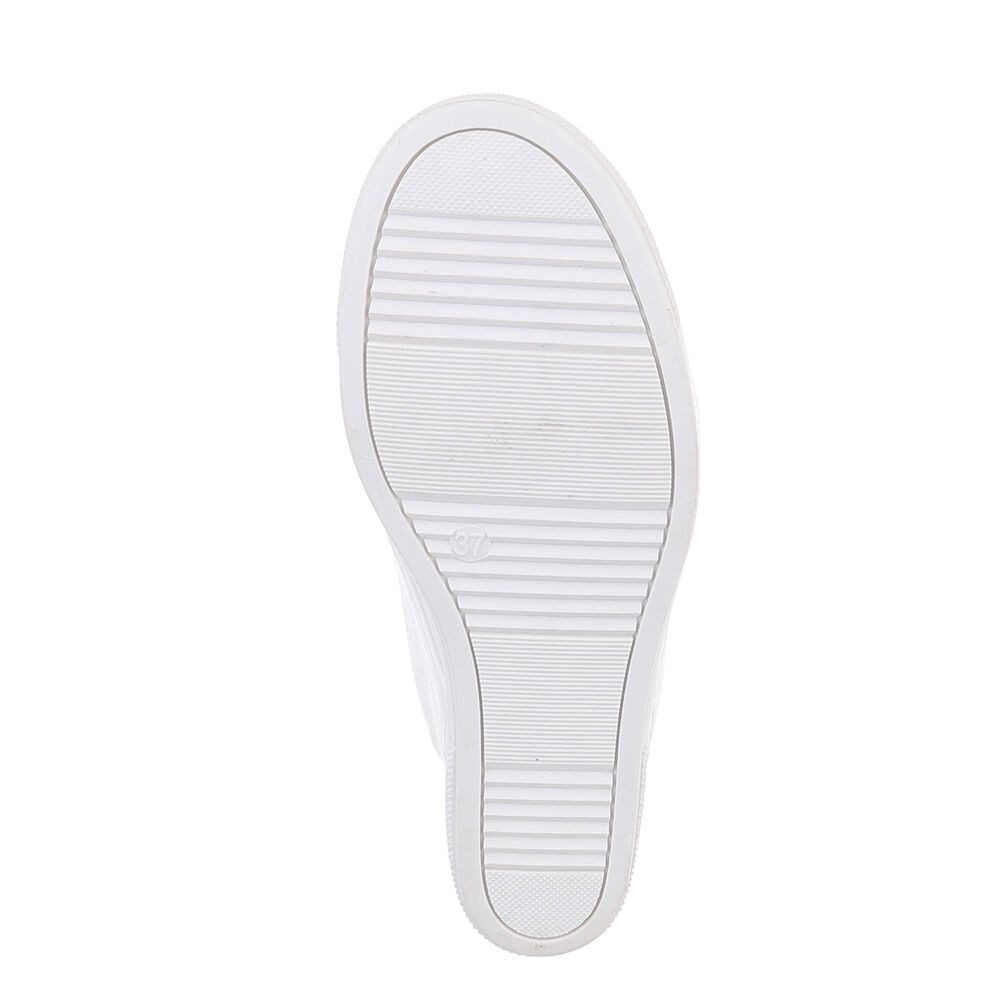 Ital-Design Damen Schnürschuhe Freizeit Schnürstiefelette (87108886) Keilabsatz/Wedge High-Heel Stiefeletten in Silber