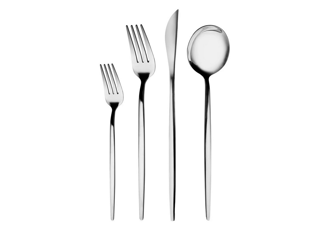 Karaca Besteck-Set Karaca Bella Edelstahl V2 24-tlg Besteckset 6 Pers. Silber