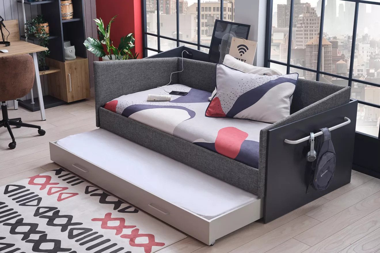 Möbel-Zeit Ausziehbett HARVEY Tagesbett – Sofabett mit Ausziehbett – 90 x 200 cm