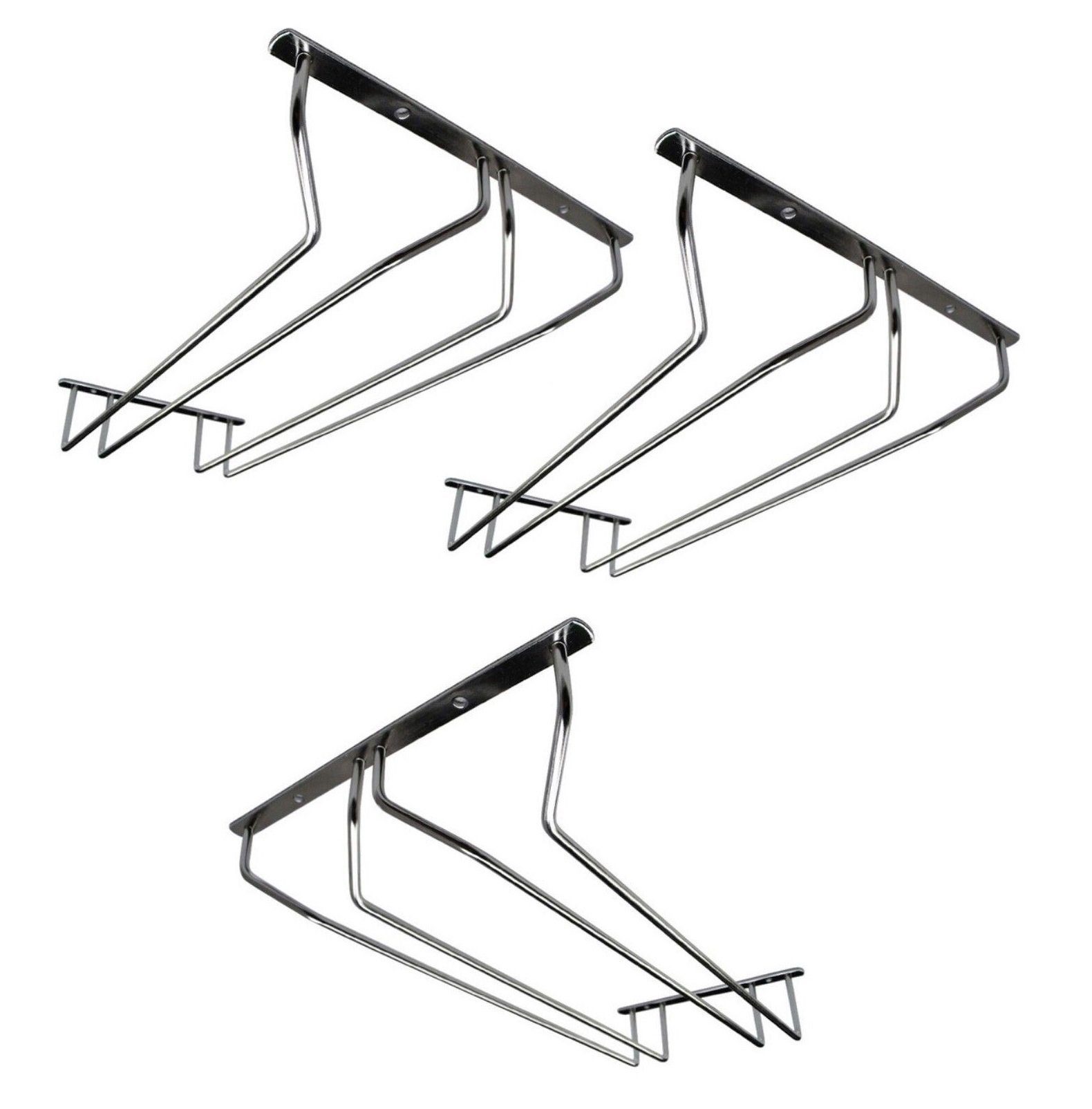 Regal 3er Set Gläserschiene, Gläserregal 34,5x22,2x16,1cm Wandmontage, 2