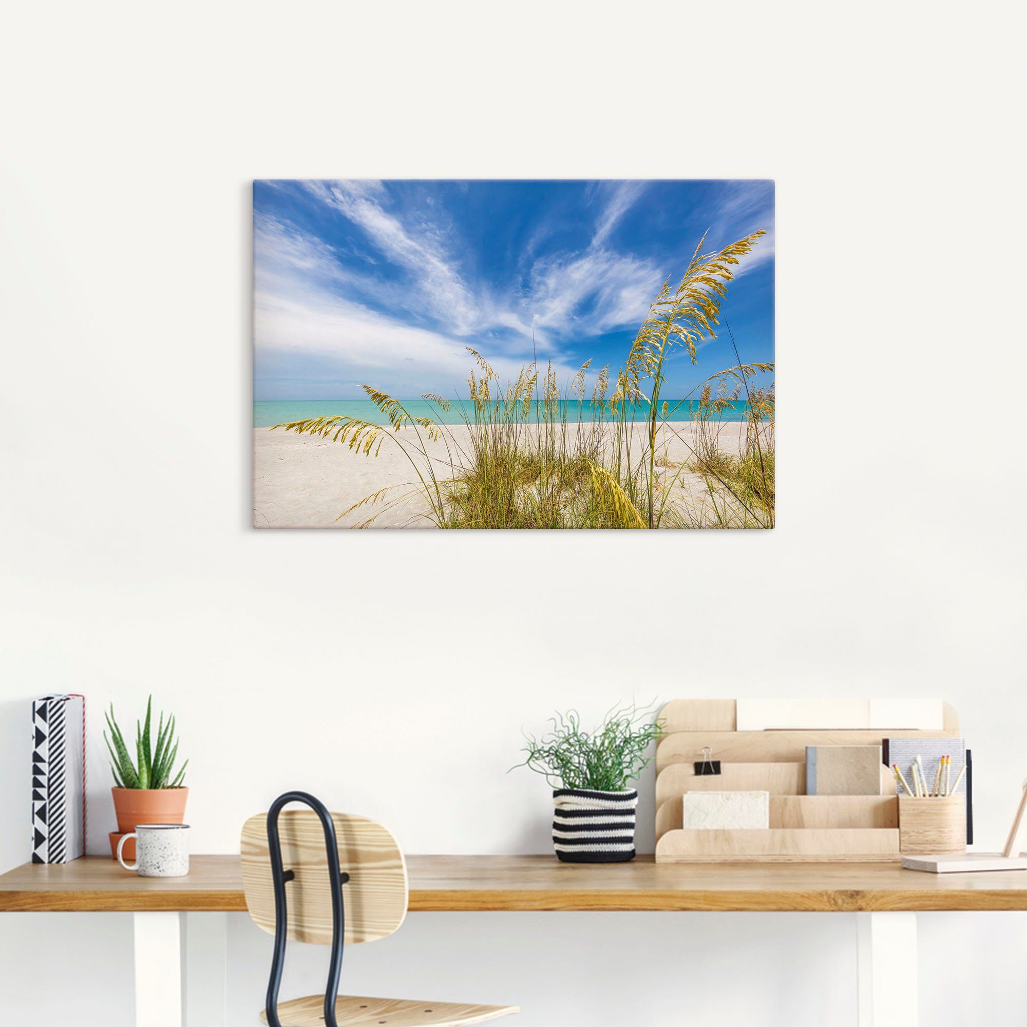 Artland Wandbild »Himmlische Stille am Strand«, Strandbilder (1 Stück), in vielen Größen & Produktarten - Alubild / Outdoorbild für den Außenbereich, Leinwandbild, Poster, Wandaufkleber / Wandtattoo auch für Badezimmer geeignet-HomeTrends