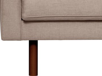 GEPADE 3-Sitzer, Breite 200 cm, inkl. Kissenrollen, mit wengefarbenen Holzfüße