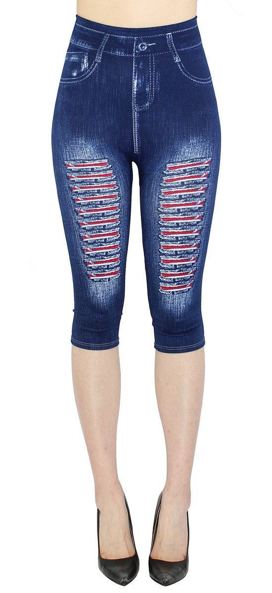 dy_mode Caprileggings Capri Jeggings Damen 3/4 günstig online kaufen
