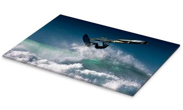 Posterlounge Acrylglasbild Ben Welsh, Windsurfer in der Luft, Badezimmer Maritim Fotografie