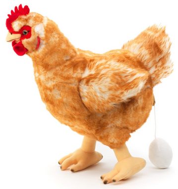 Uni-Toys Kuscheltier Henne mit Ei - versch. Farben - 37 cm (Höhe) - Plüsch-Huhn, Plüschtier, zu 100 % recyceltes Füllmaterial