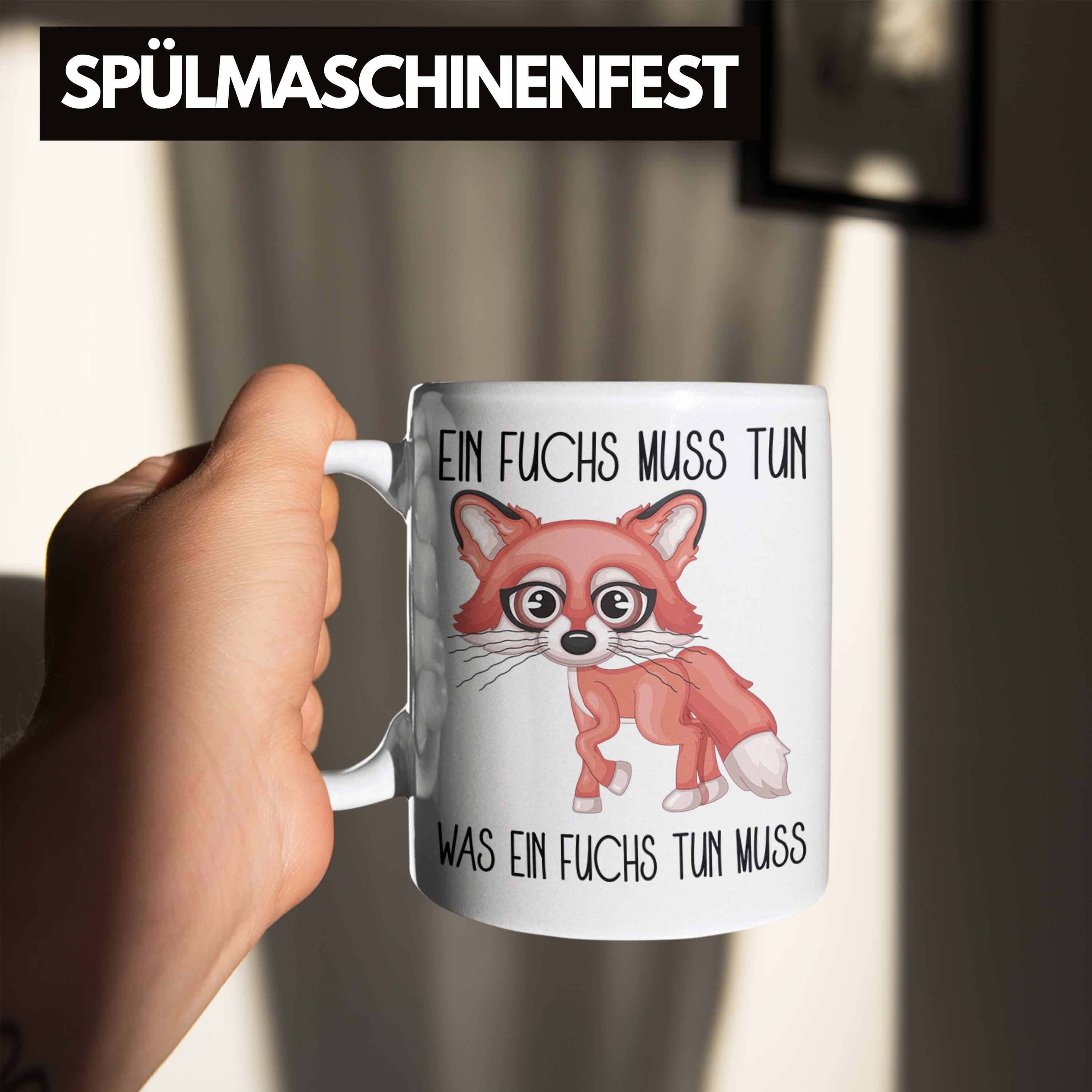 Tasse Tierfre Ein Fuchs Weiss Tiere Muss Tun Ein Geschenk Trendation Muss Tasse Tun Was Fuchs