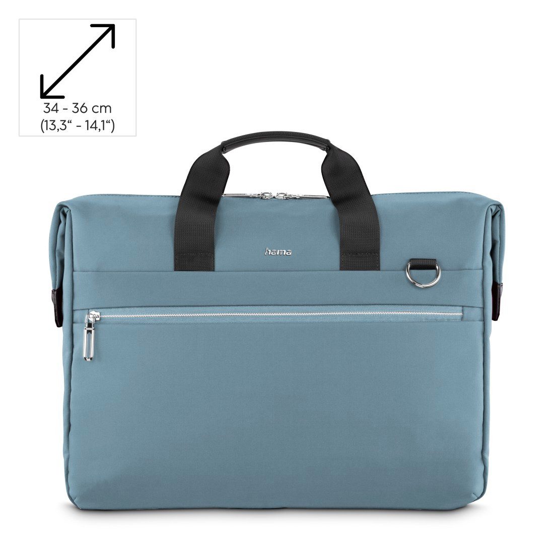 Hama Notebookrucksack Laptoptasche (34 – 36 cm (13,3 - 14,1), wasserabweisend, gepolstert), extralanger Reißverschluss