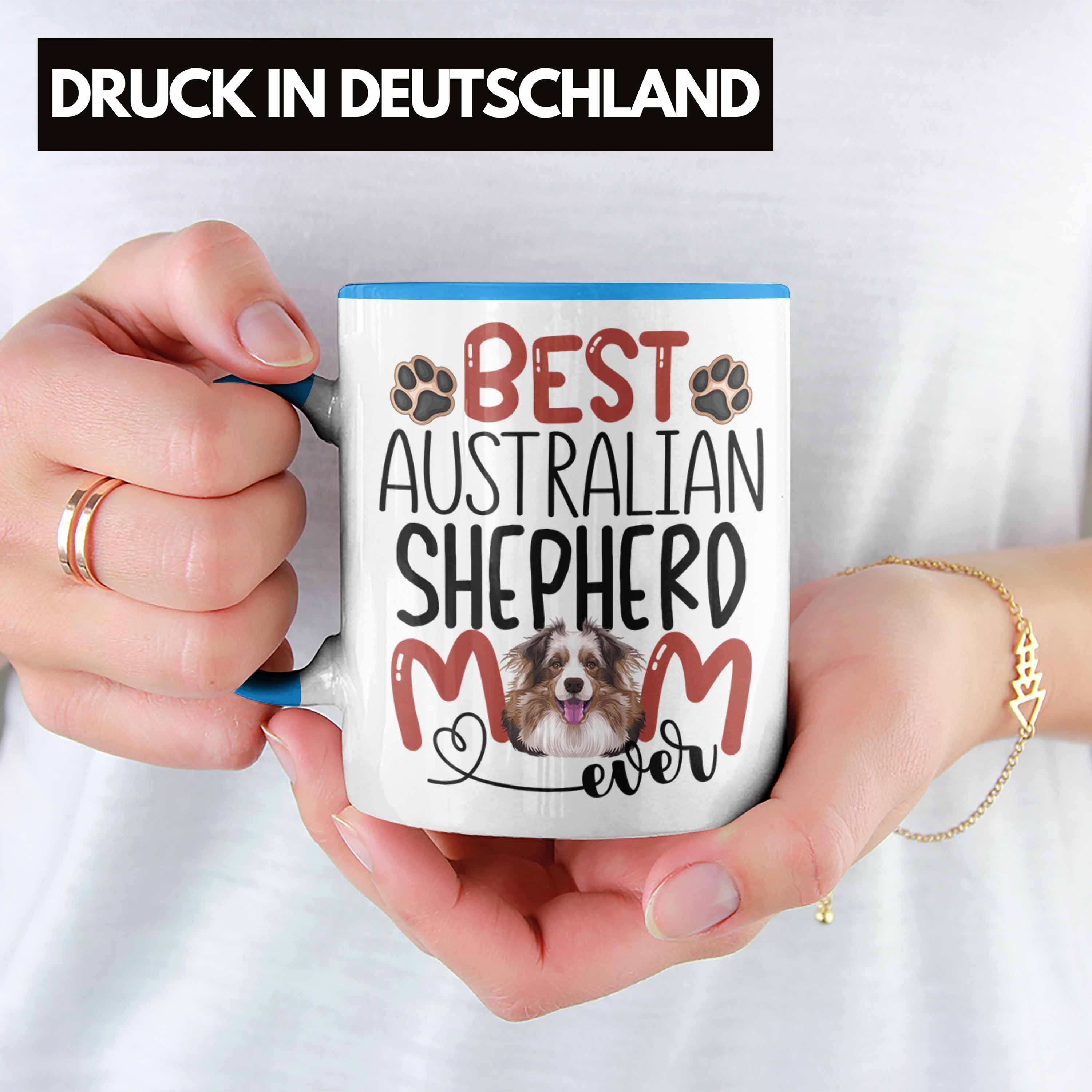 Blau Spruch Besitzerin Geschenk Mom Tasse Australian Gesc Lustiger Shepherd Trendation Tasse