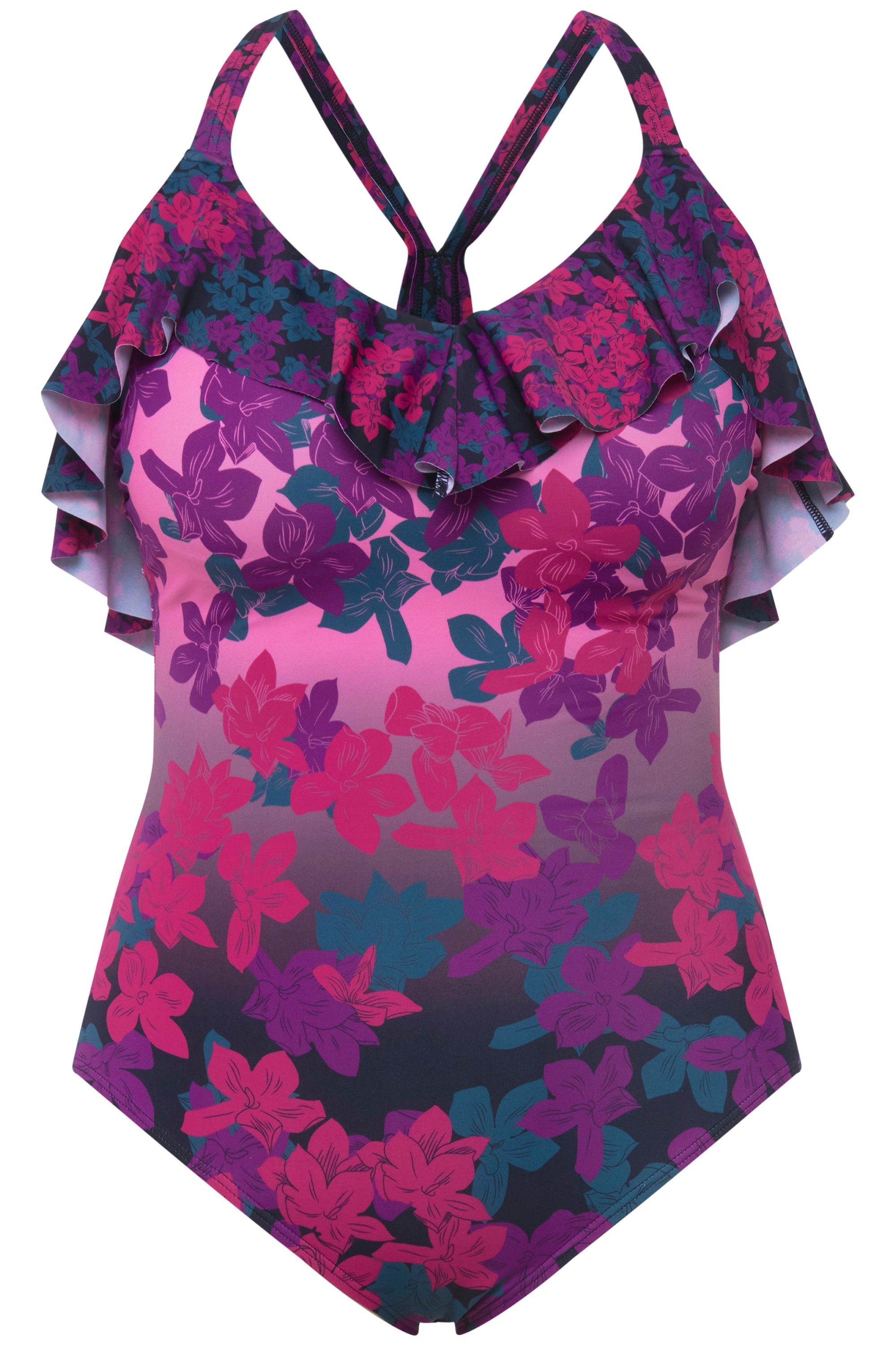 Ulla Popken Badeanzug Badeanzug Blüten Softcups günstig online kaufen