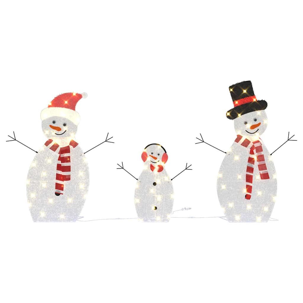 vidaXL Dekolicht 56 x 80 cm Licht-Dekoration Beleuchtete Schneemann Familie 3 pcs Warme