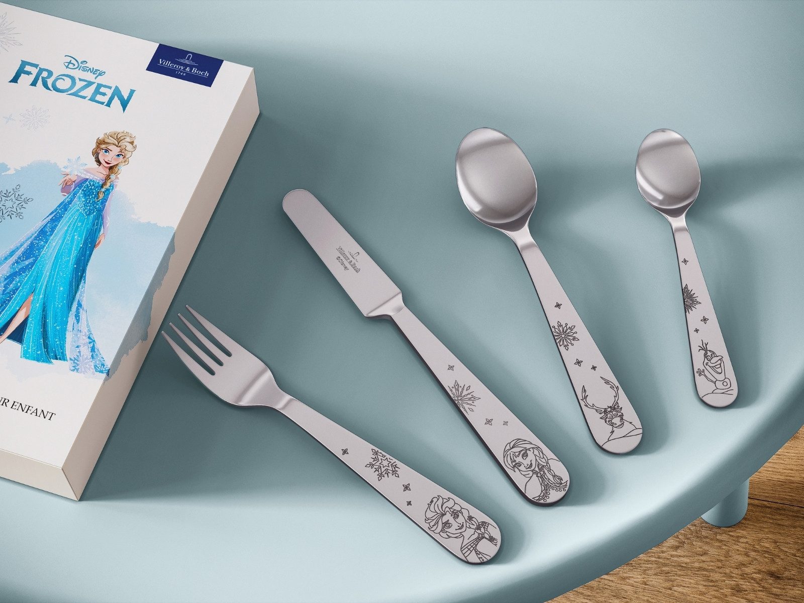 Villeroy & Boch Besteck-Set Disney Frozen Kinderbesteck Set 4tlg, Edelstahl